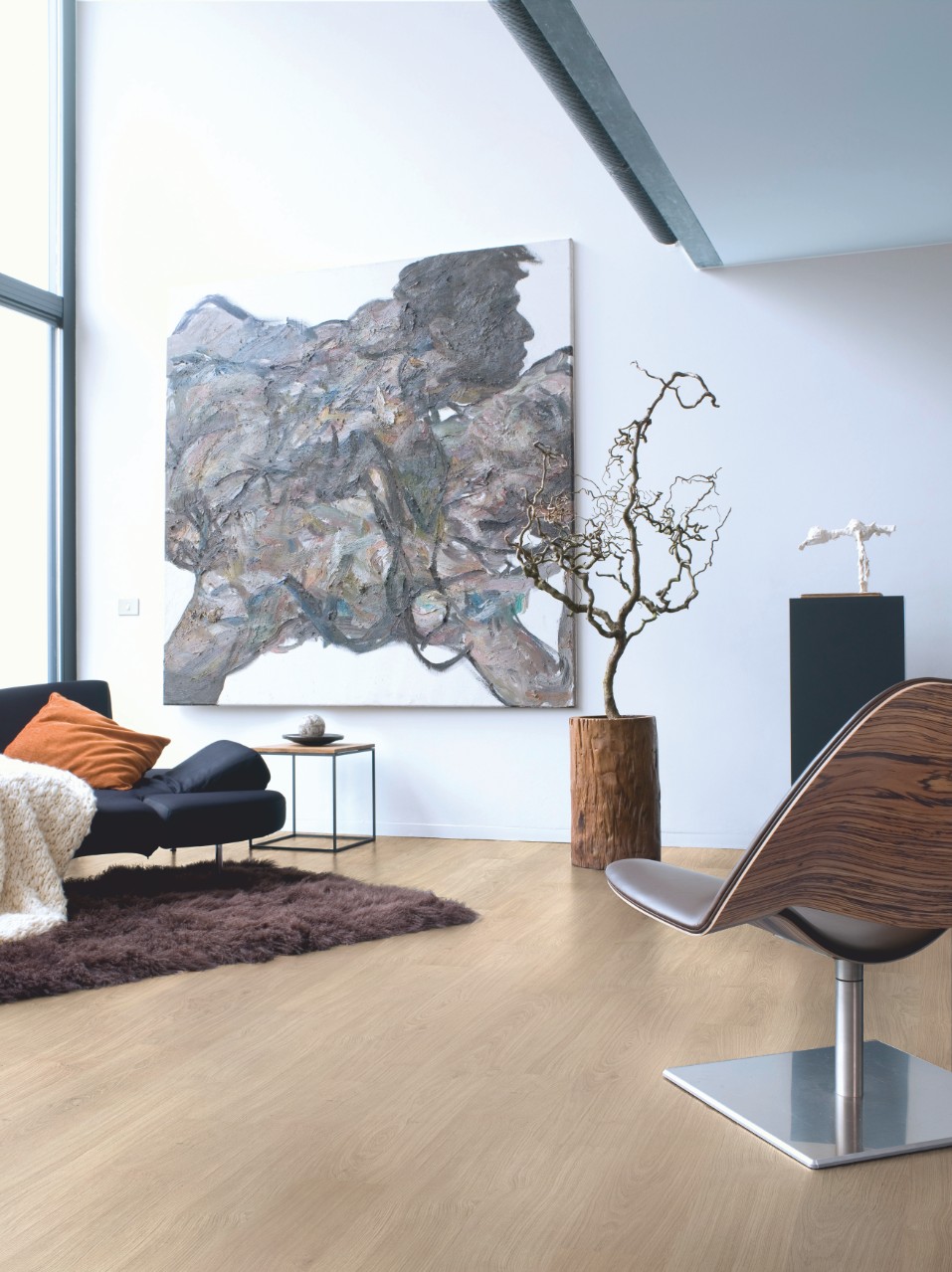 Laminado Eligna Roble Barnizado Gris Claro Quick-Step